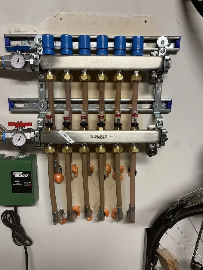 Plumber performing Gas Line Installation at a residential property in Almira